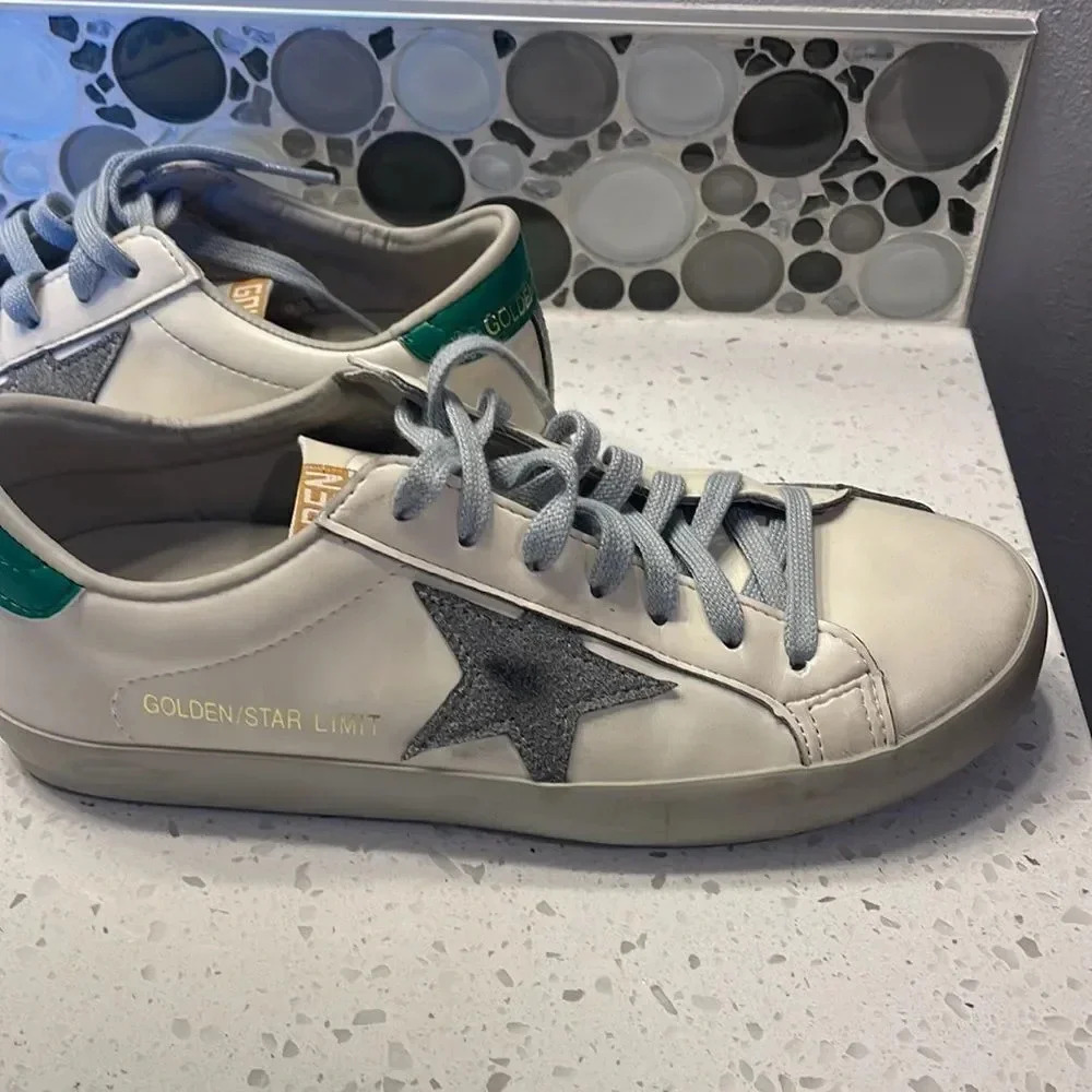 STAR suede white/ cream tennis shoes - Picture 5 of 12